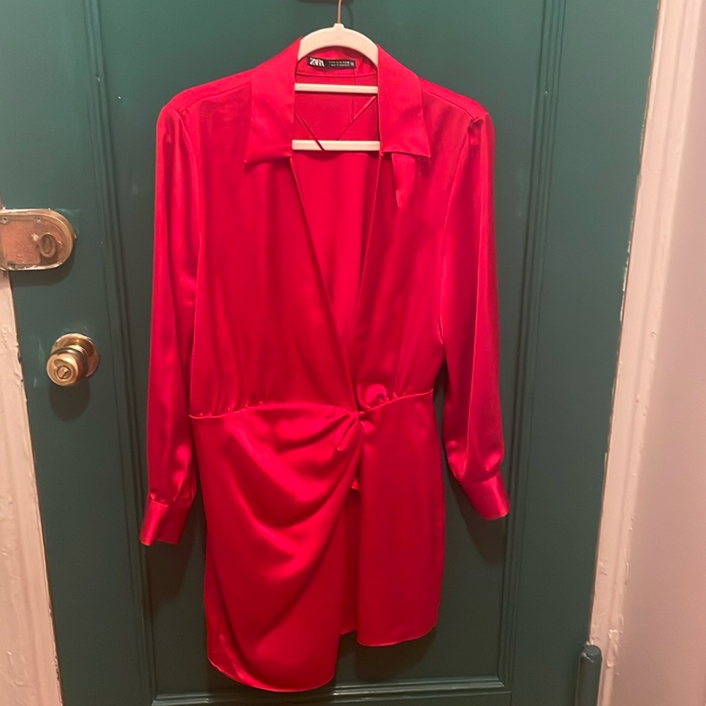 Zara - Satin Wrap dress